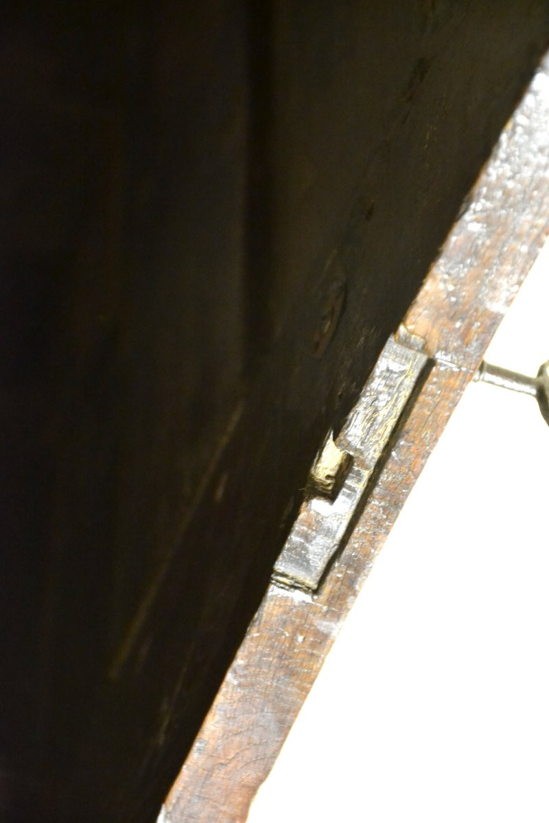 Petit coffre normand en ch&ecirc;ne , Normandie XVIIIe si&egrave;cle-photo-4