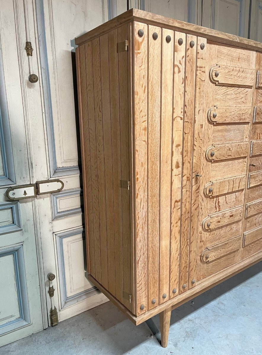 1940s Wardrobe In Bleached Oak.-photo-2
