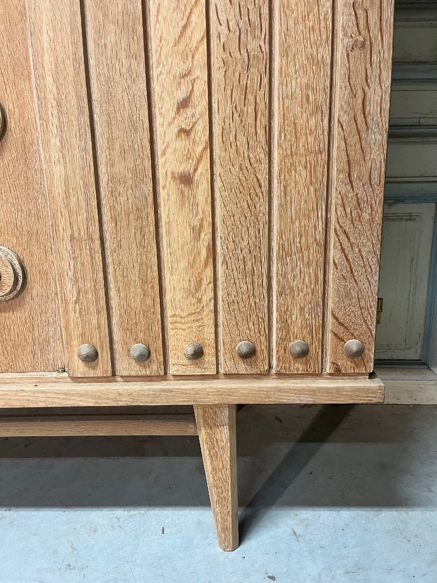 1940s Wardrobe In Bleached Oak.-photo-3