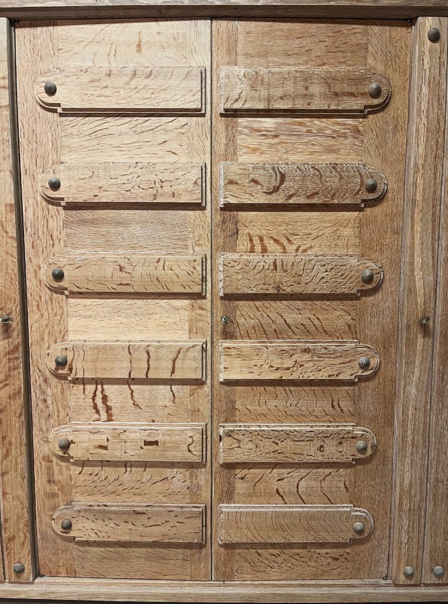1940s Wardrobe In Bleached Oak.-photo-4