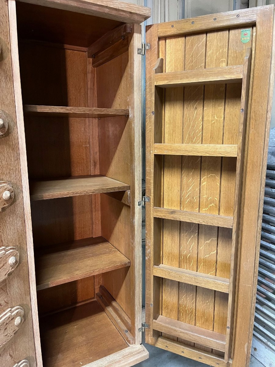 1940s Wardrobe In Bleached Oak.-photo-2