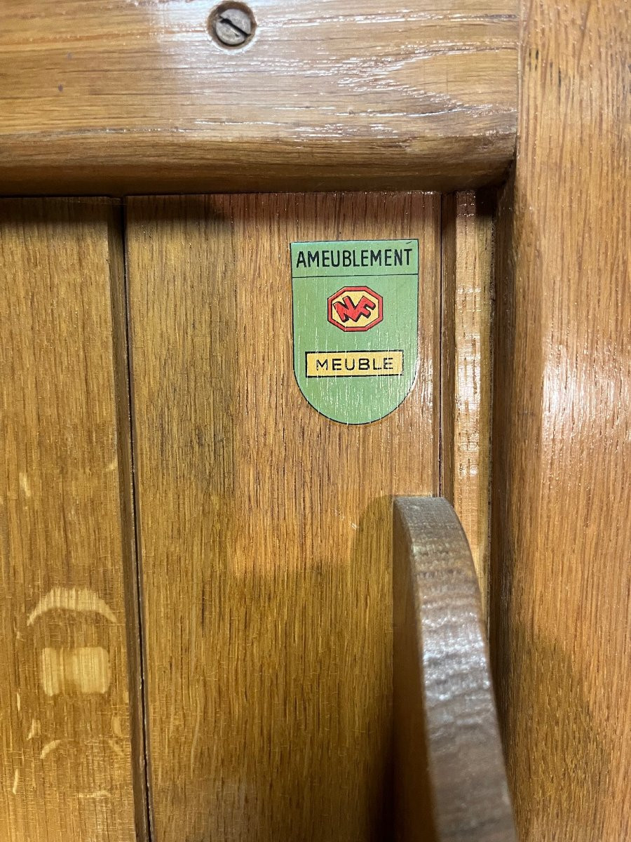 1940s Wardrobe In Bleached Oak.-photo-3