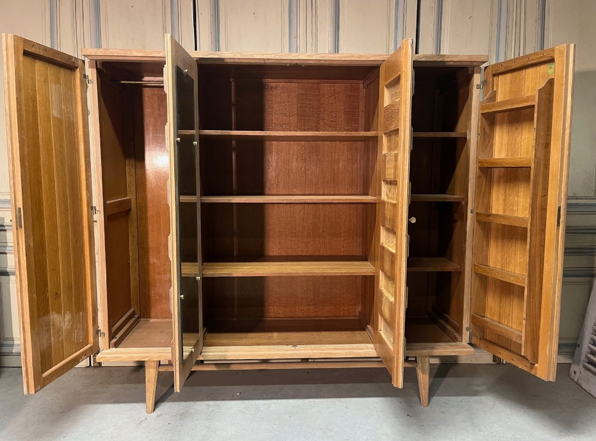 1940s Wardrobe In Bleached Oak.-photo-4
