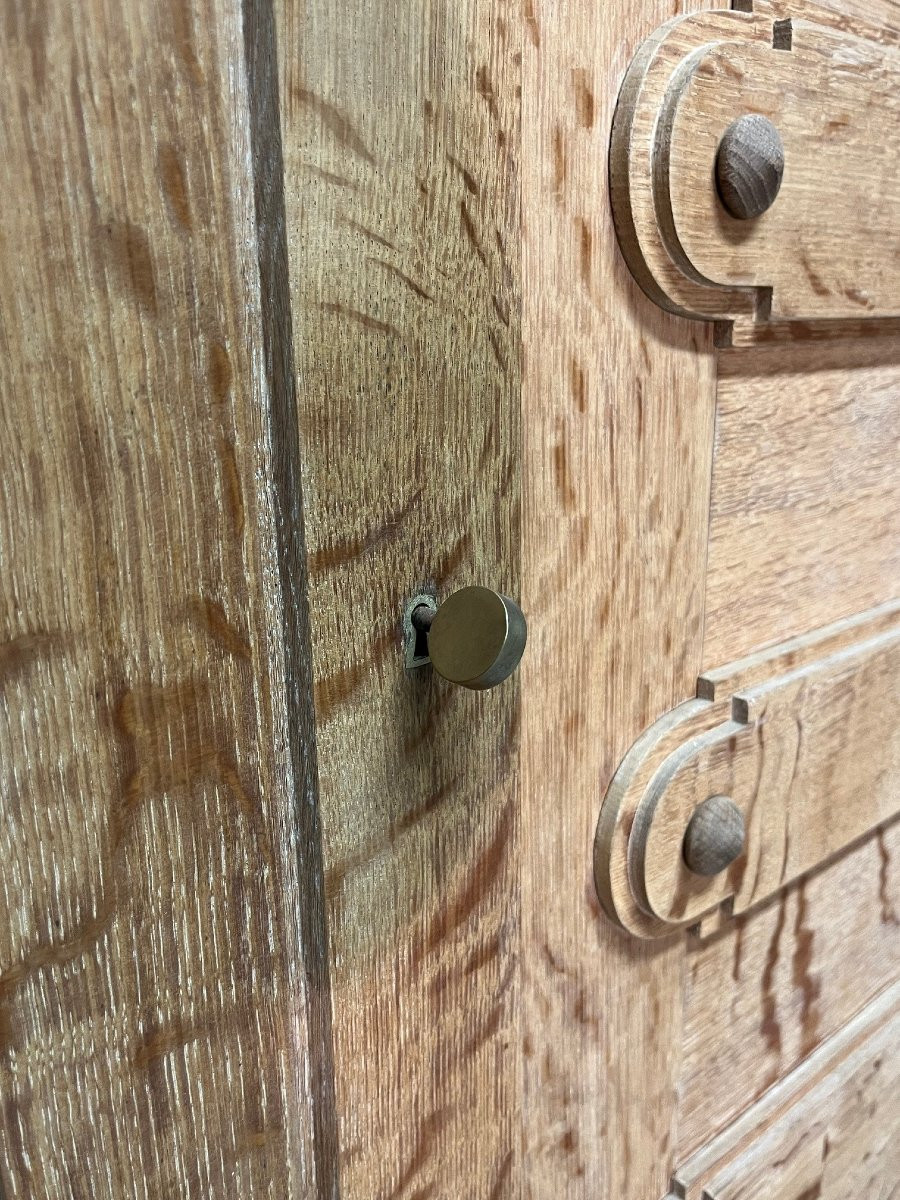 1940s Wardrobe In Bleached Oak.-photo-6