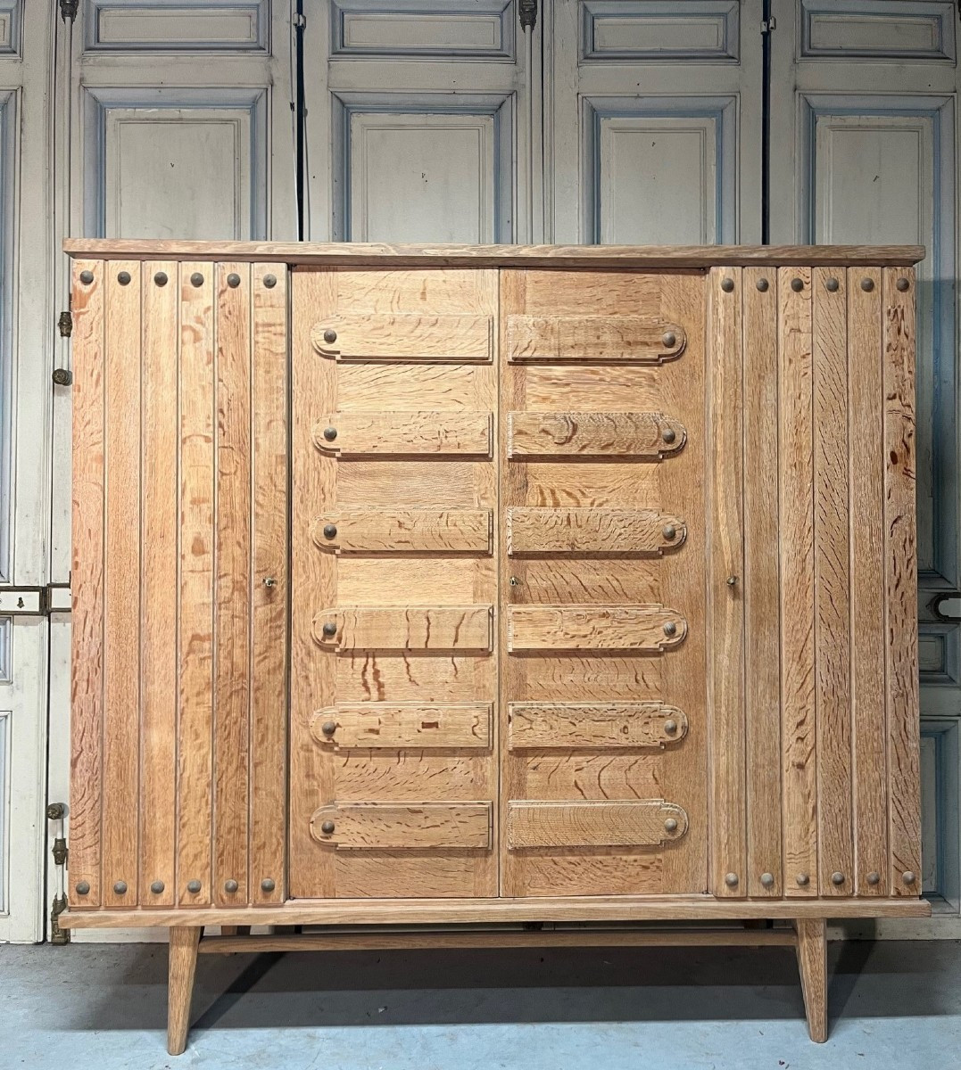 1940s Wardrobe In Bleached Oak.