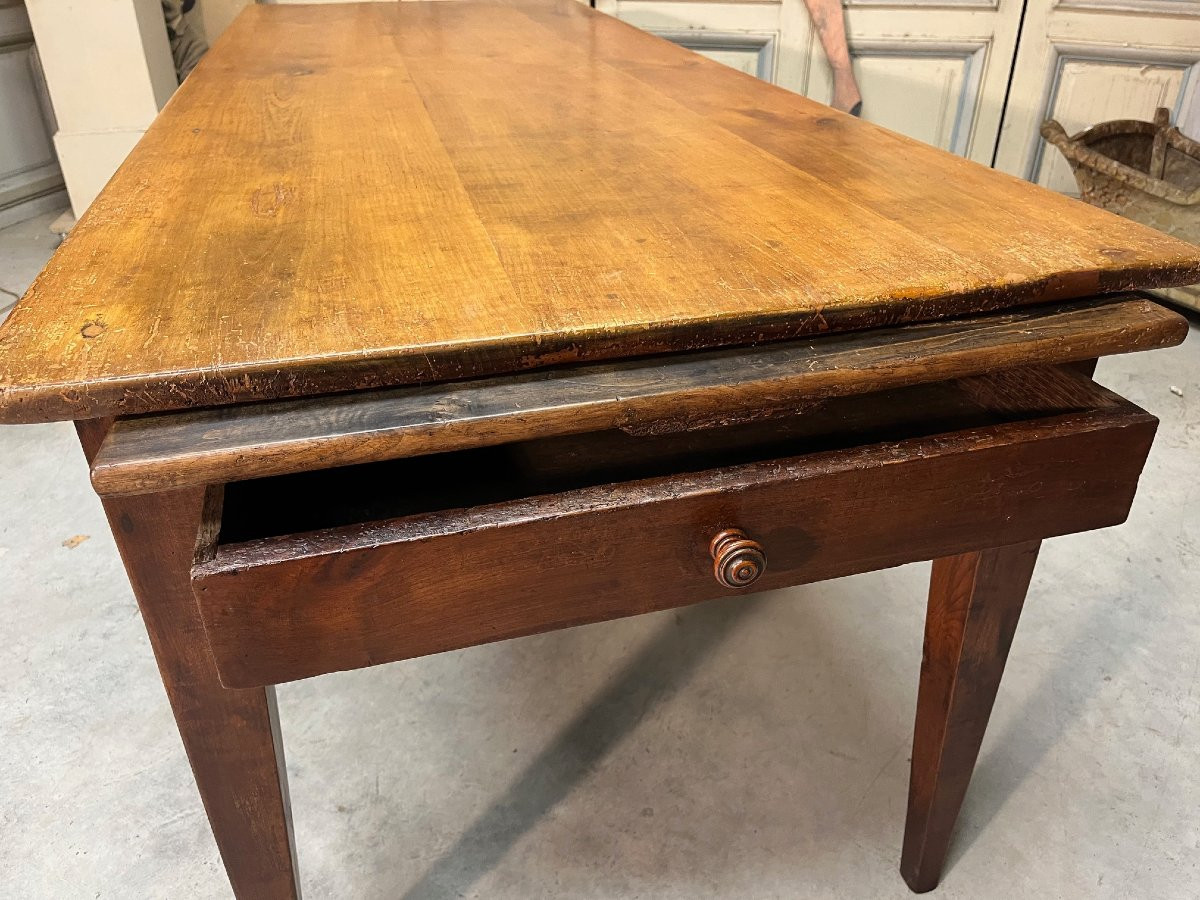 table de ferme en merisier époque fin XIXe siècle-photo-4