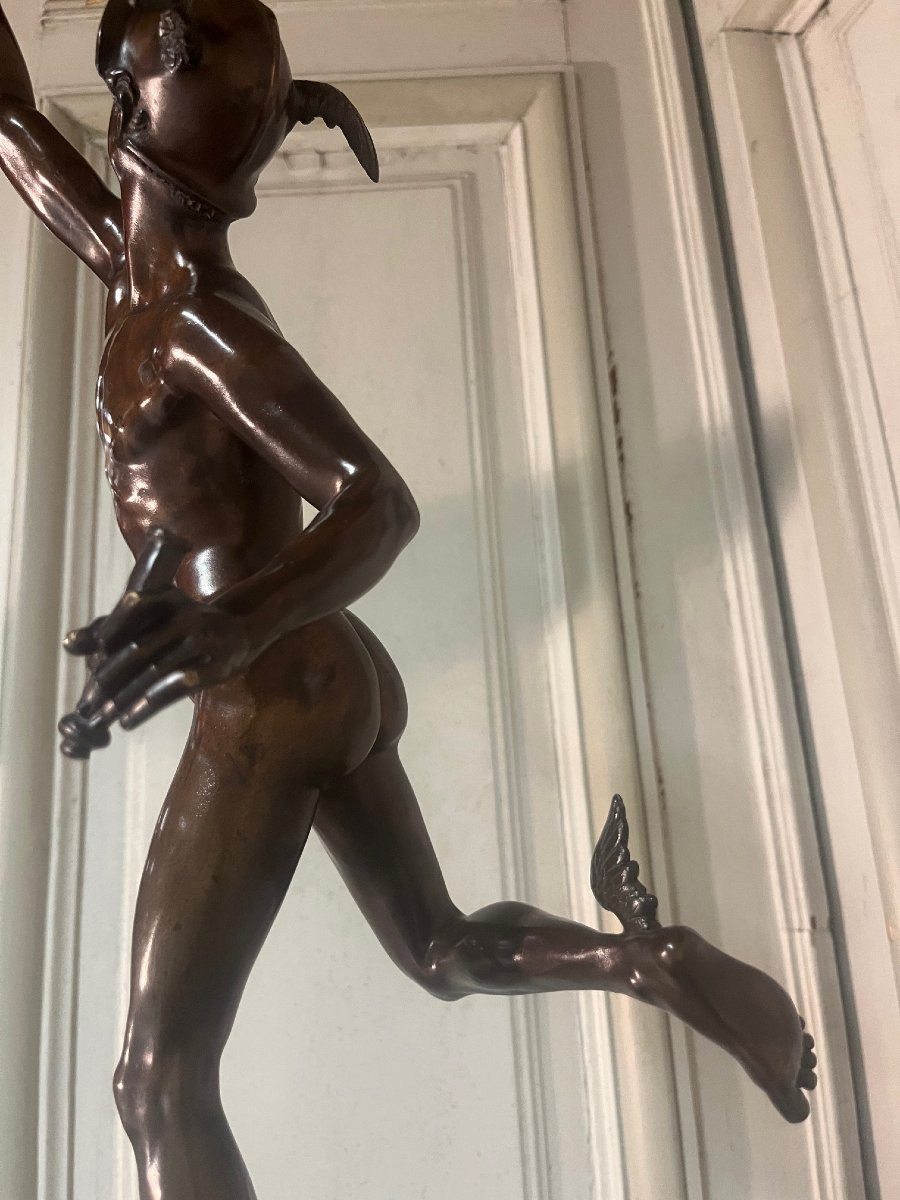 Bronze XIXe,  Mercure d'après Jean de Bologne-photo-1