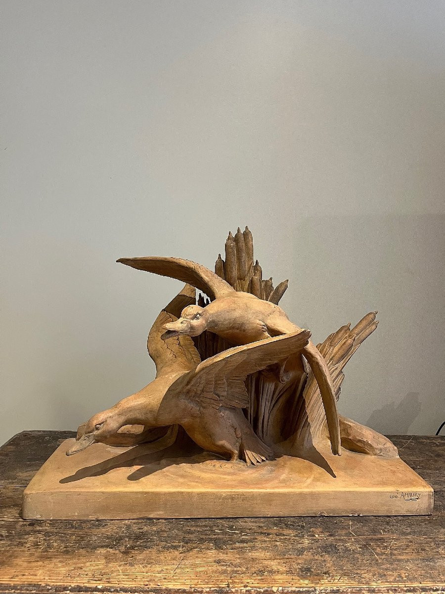 Animal Terracotta By Léo Amaury (1885-?)-photo-1