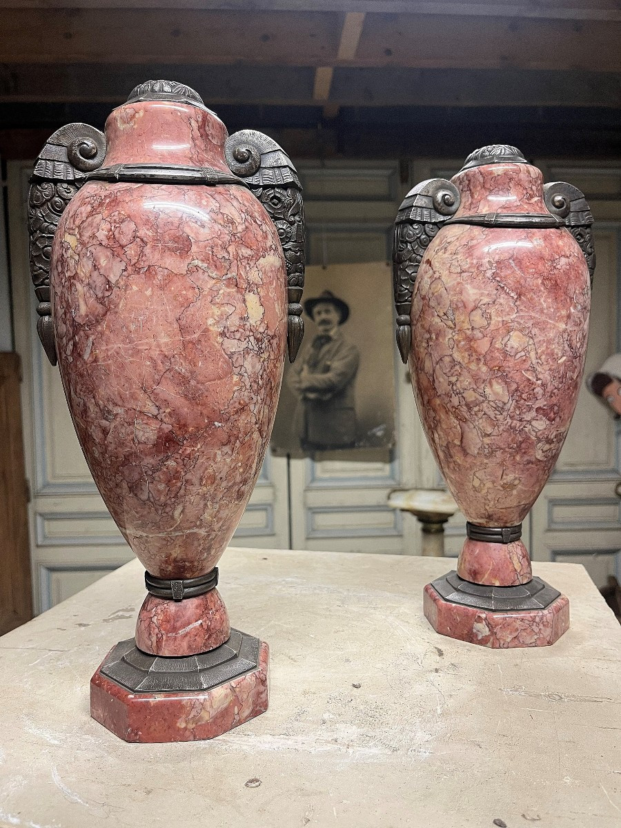 Pair Of Art Deco Cassolettes