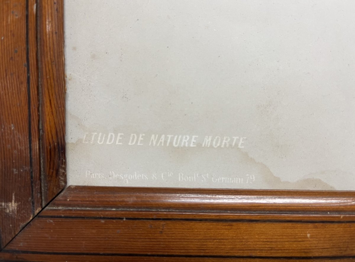 Suite de cinq lithographies à décor de trophés de chasse, fin XIXe siècle-photo-1