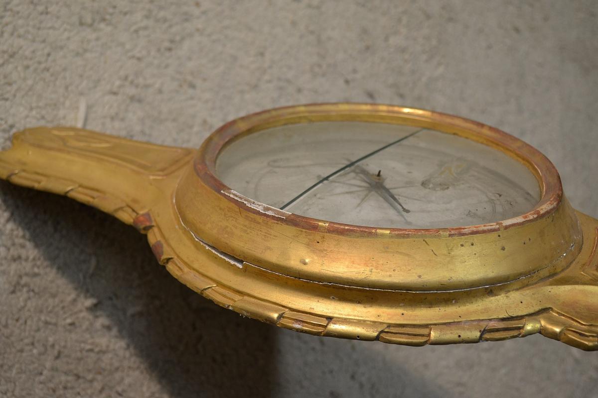 Barometer In Golden Wood Eighteenth Century-photo-1