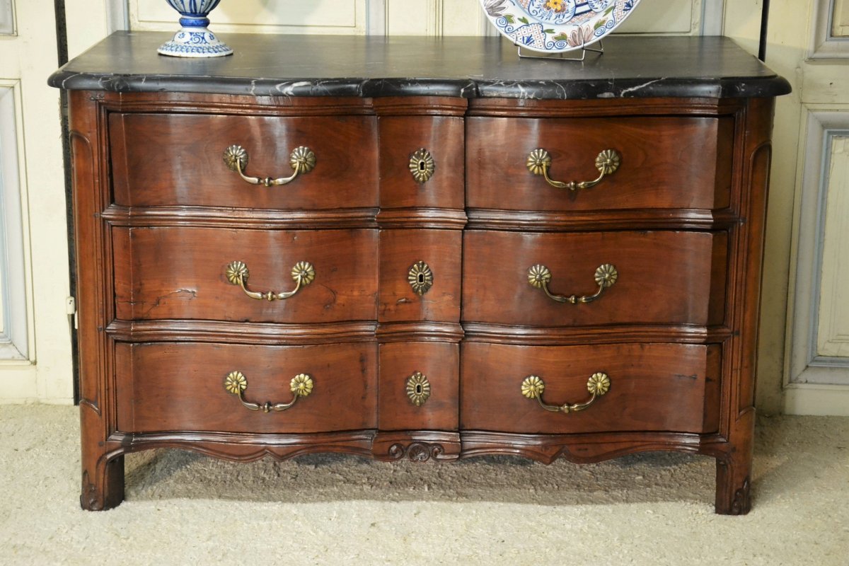 Commode d'époque Louis XV En Merisier -photo-7