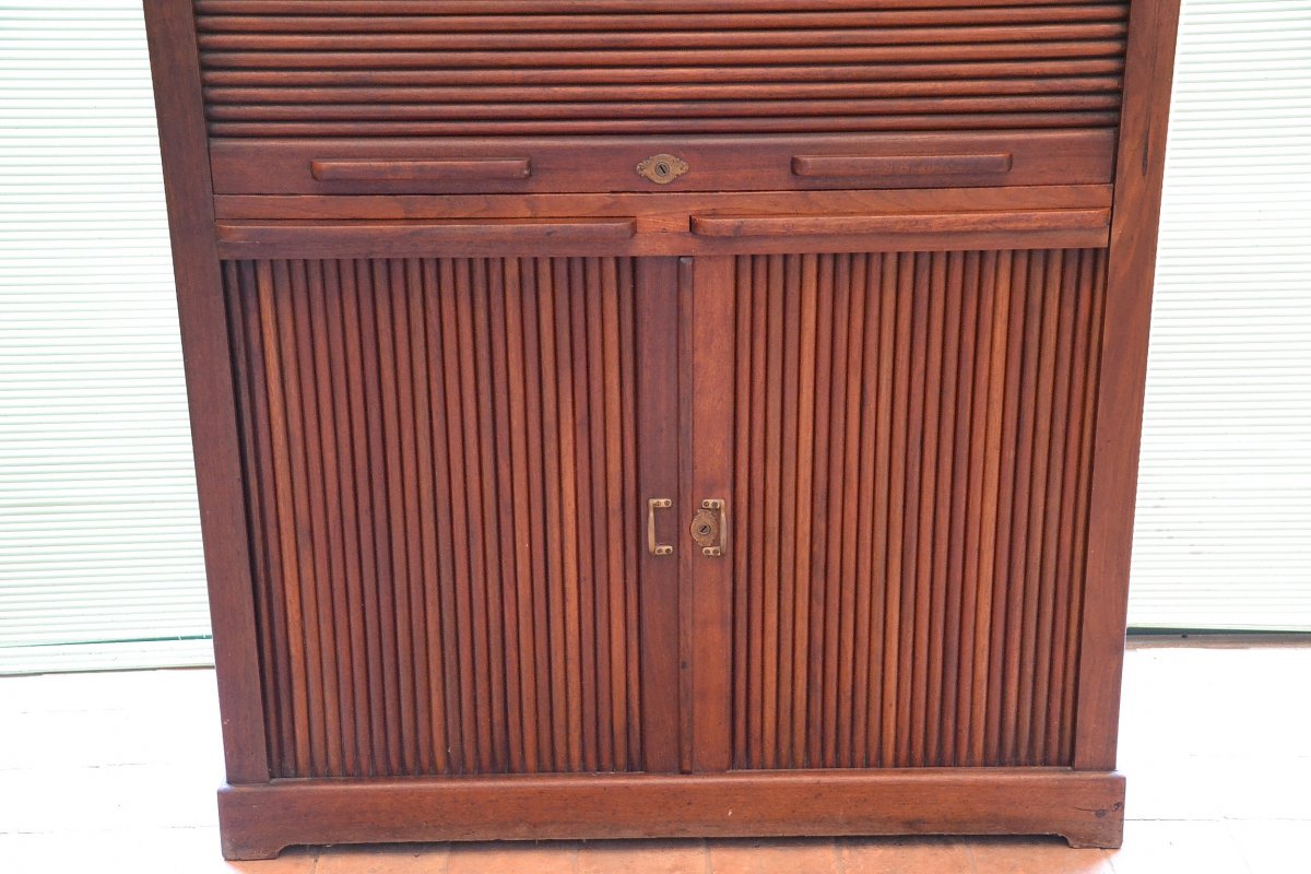 Solid Mahogany Binder From The 1900s-photo-2