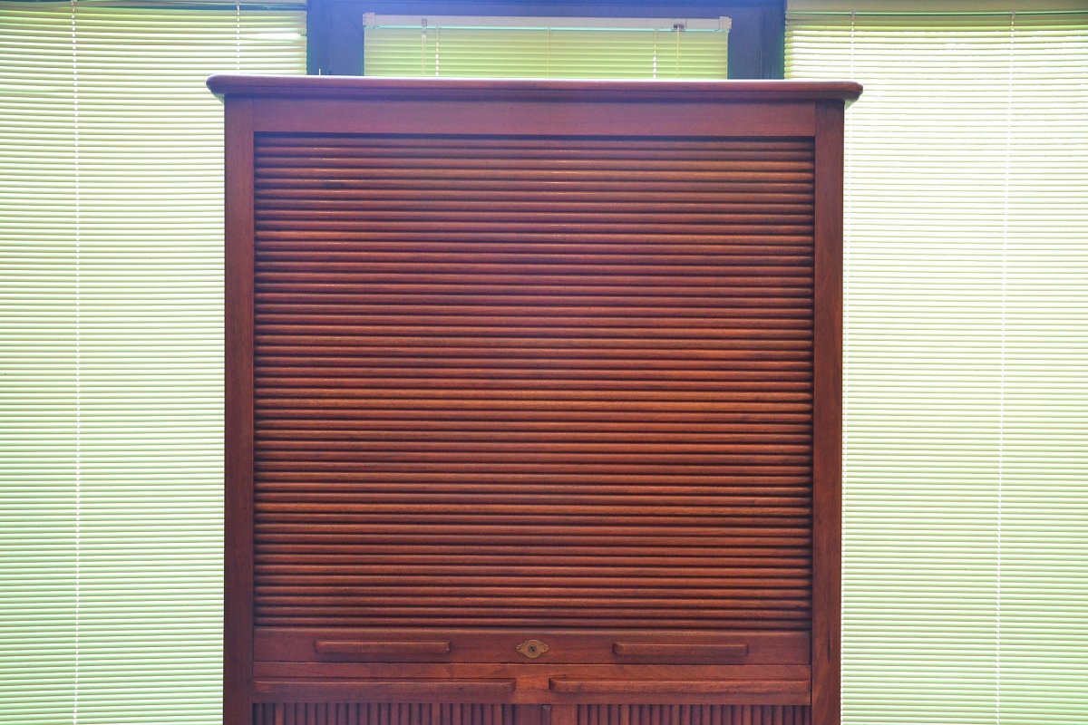 Solid Mahogany Binder From The 1900s-photo-4