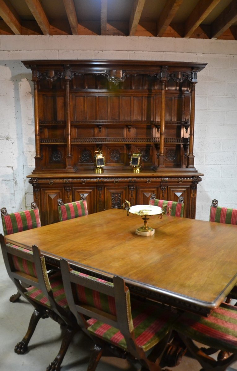 XIXth Century Walnut Dining Room-photo-2