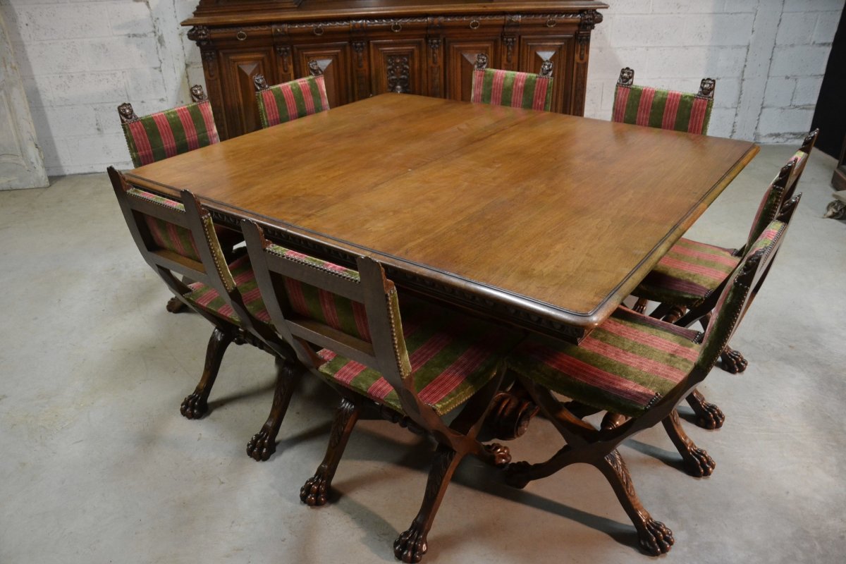 XIXth Century Walnut Dining Room-photo-3