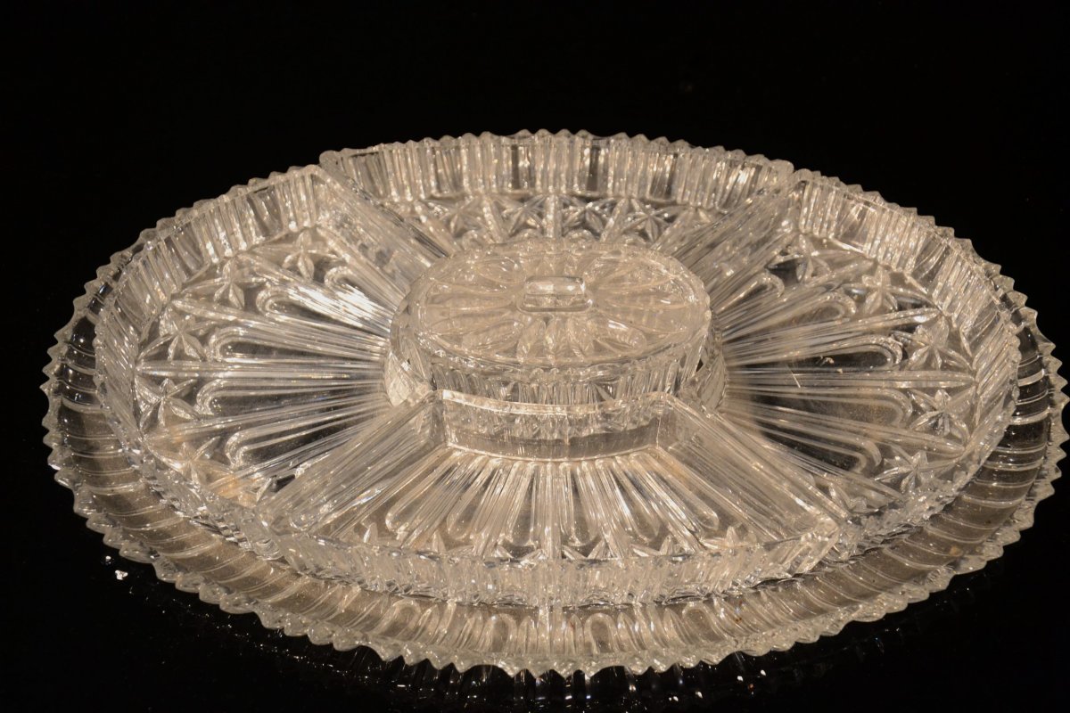 Crudités Tray In Cut Crystal