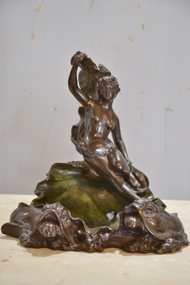 Sujet En Bronze Art Nouveau, Signé Viktor Szczeblewski 