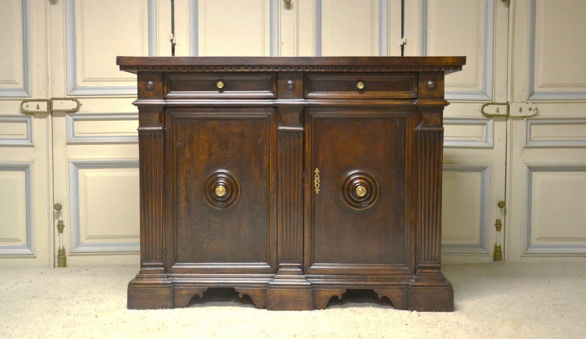 Tuscan Walnut Sideboard, Louis XIV Style, Nineteenth Century