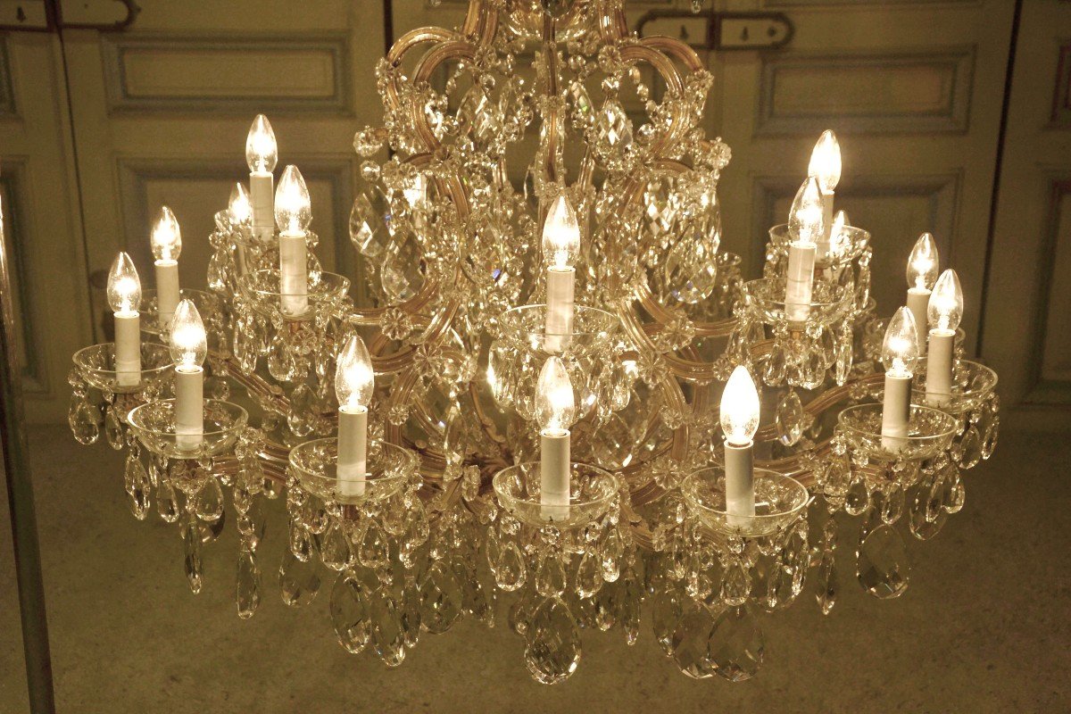 Large Marie Therese Chandelier In Bohemian Crystal-photo-2