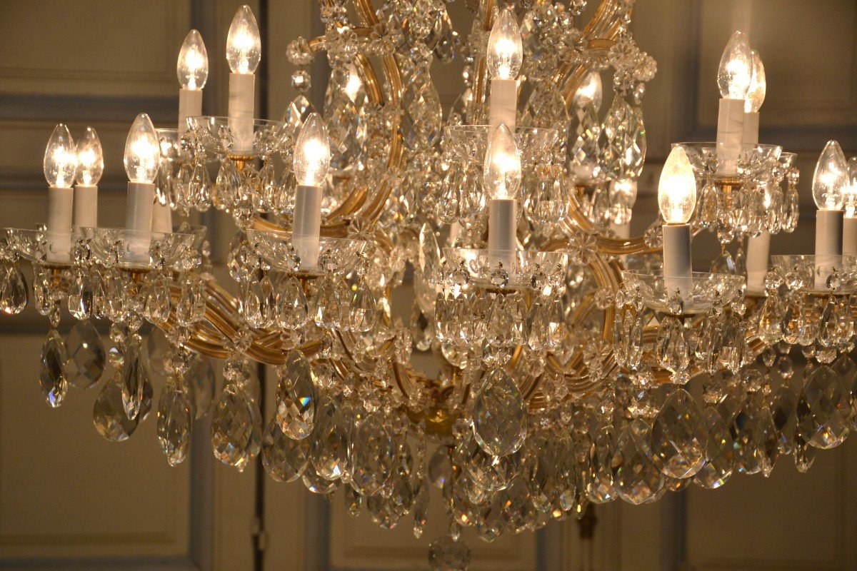 Large Marie Therese Chandelier In Bohemian Crystal-photo-3
