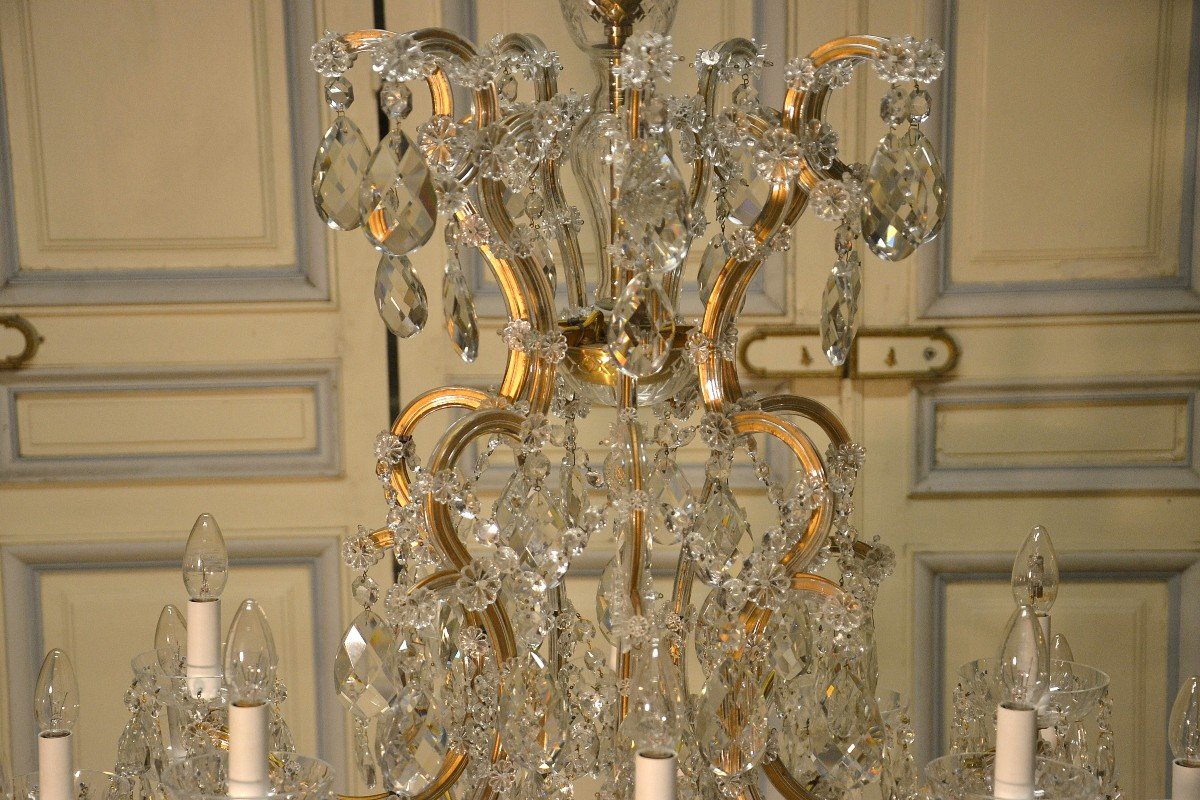 Large Marie Therese Chandelier In Bohemian Crystal-photo-4