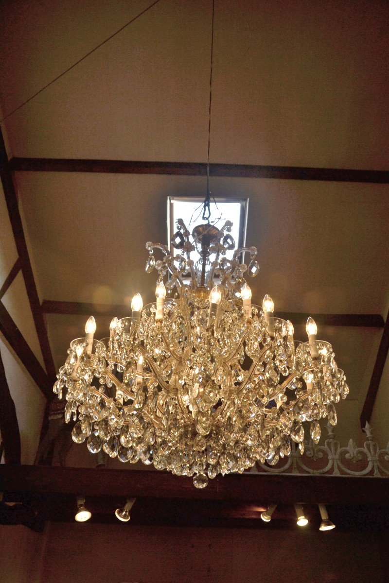 Large Marie Therese Chandelier In Bohemian Crystal-photo-5