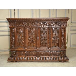 Renaissance Style Walnut Buffet, 19th Century Period