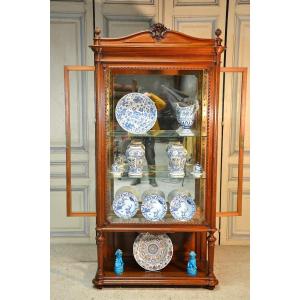 Louis XVI Style Walnut Collector's Showcase