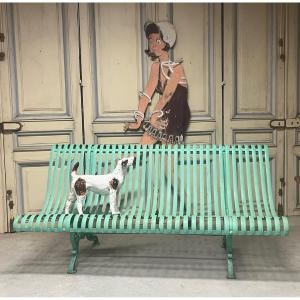 Wrought Iron And Cast Iron Garden Bench From The Late 19th Century