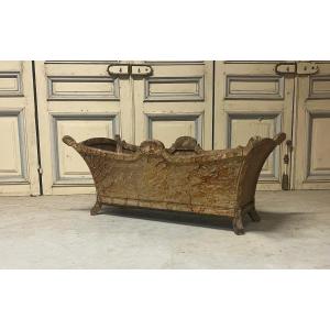 Large Painted Wooden Planter, 19th Century