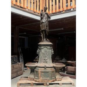 Cast Iron Fountain In Durenne And Val d'Osne, Late 19th Century