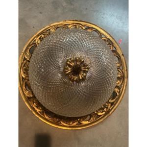 Large Bronze Ceiling Light From The Art Nouveau Period