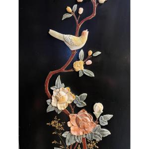 Paravent laqué à six feuilles, Chine des années 70