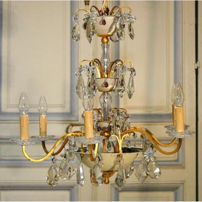 Hanging Chandelier Attributed To La Maison Baguès