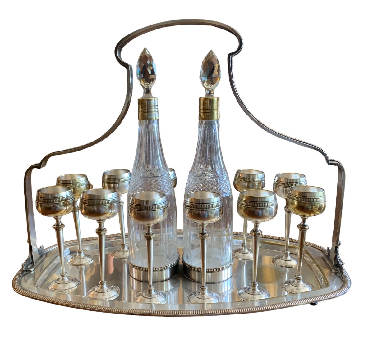 Silver Metal Liquor Service