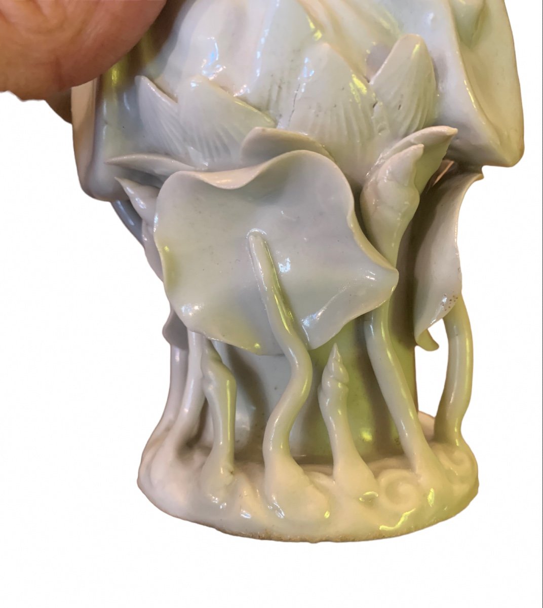 Guanyin Kwan-yin Quanyin Blanc De Chine En Porcelaine-photo-5