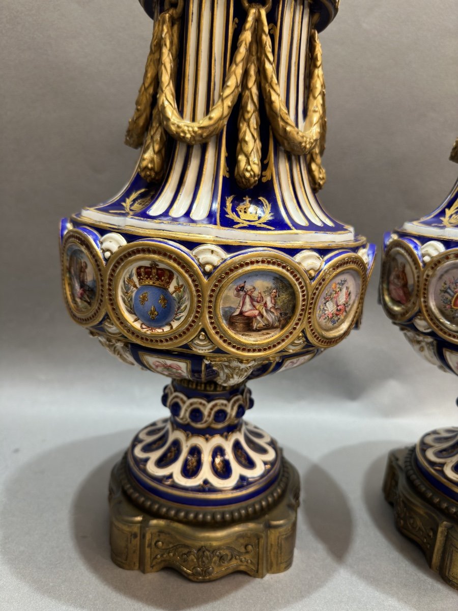 Pair Of Sèvres Porcelain Vases -photo-1
