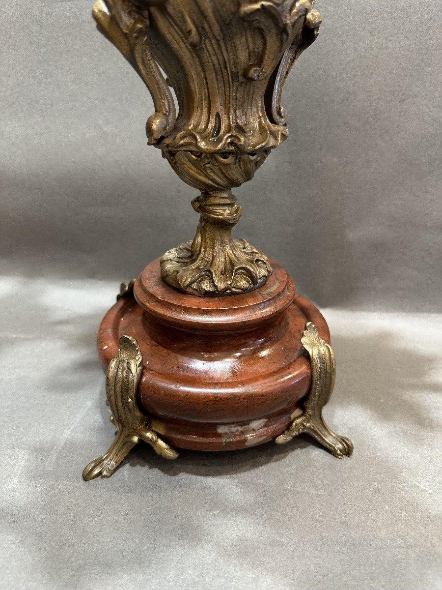 Pair Of Bronze Candelabras -photo-2