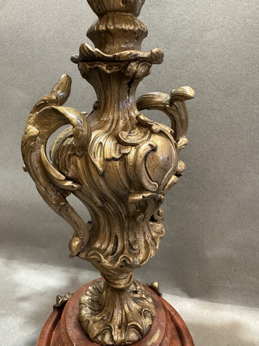 Pair Of Bronze Candelabras -photo-5