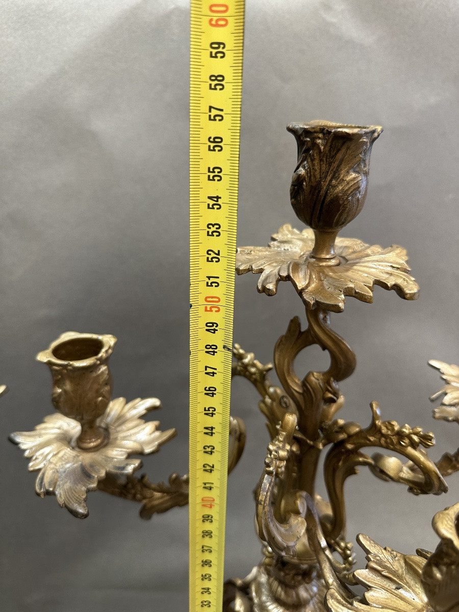 Pair Of Bronze Candelabras -photo-6