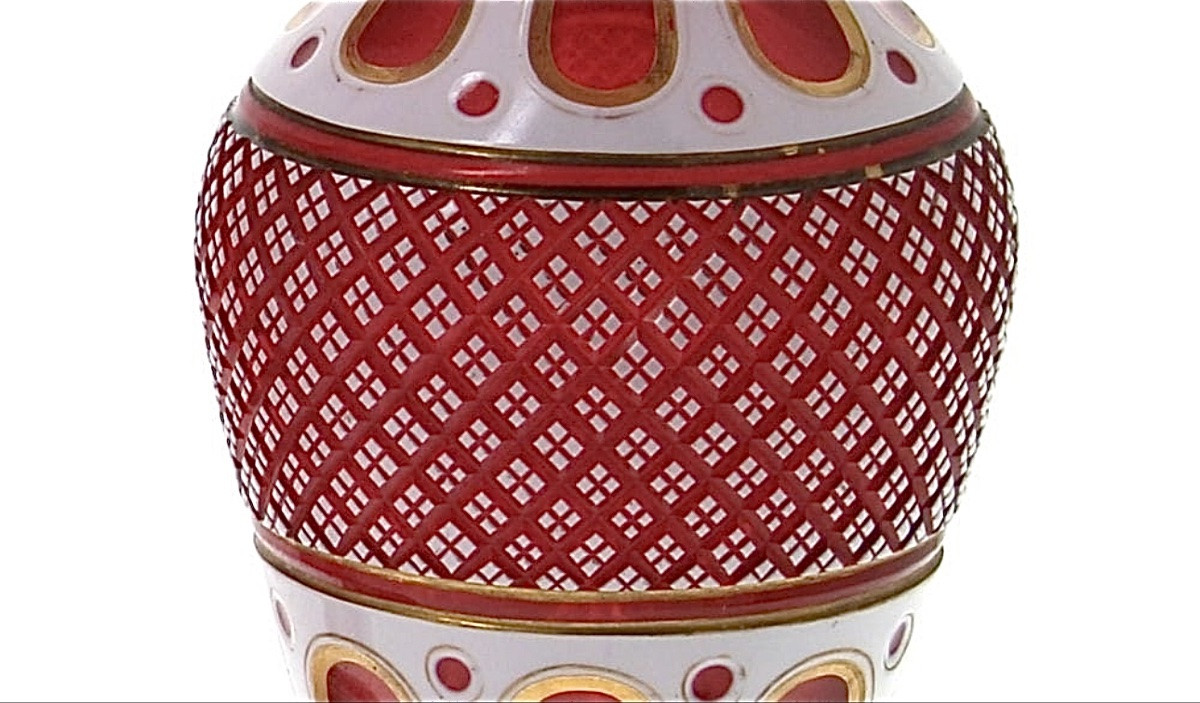 Paire De Vases, Overlay 38 cm-photo-4