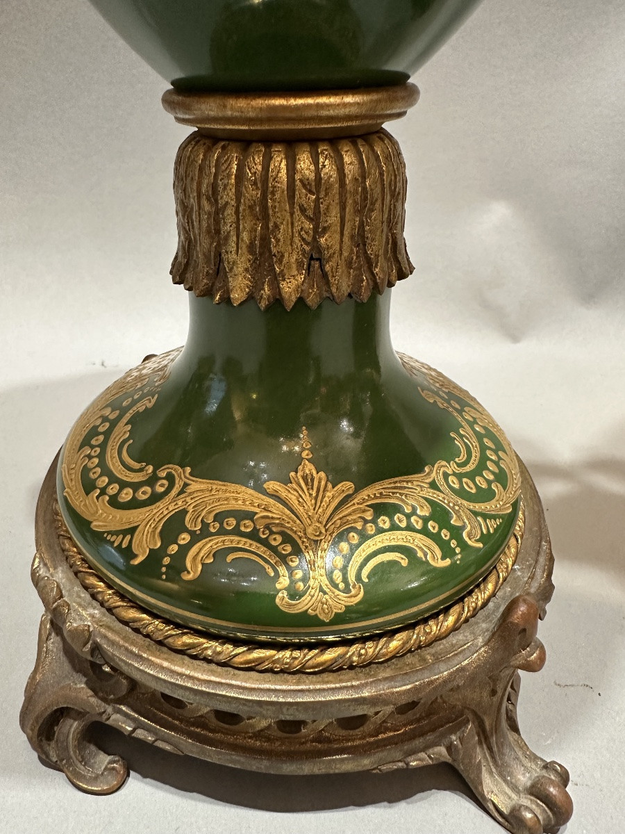 Paire De Vases, en porcelaine de Sèvres 60 cm-photo-7