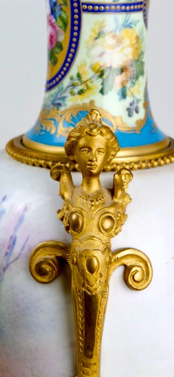 Paire De Vases, en Porcelaine de Sevres, trois signatures, 80 cm-photo-6