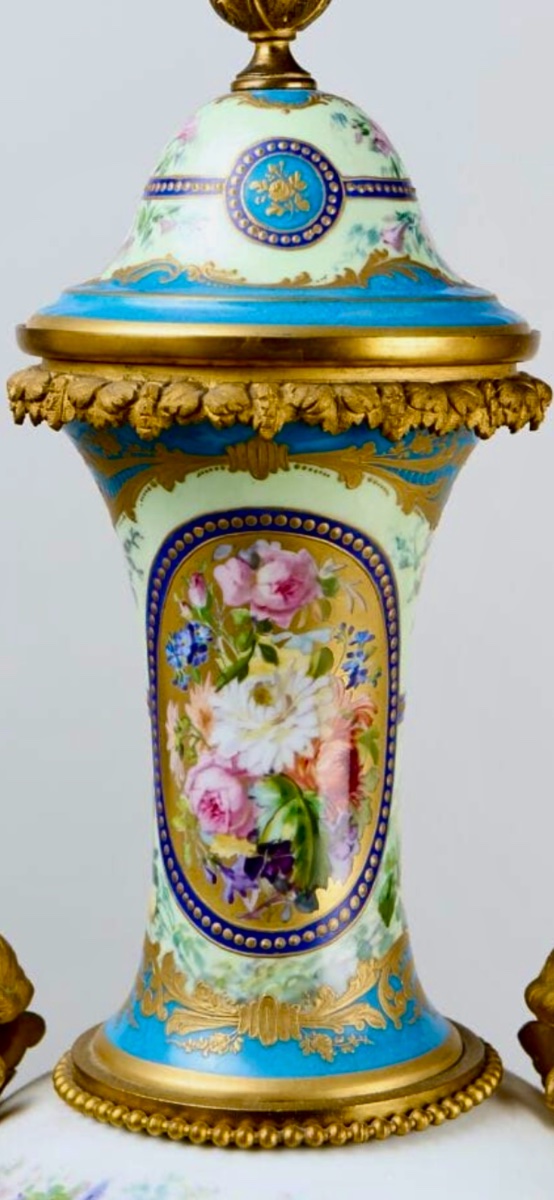Paire De Vases, en Porcelaine de Sevres, trois signatures, 80 cm-photo-8