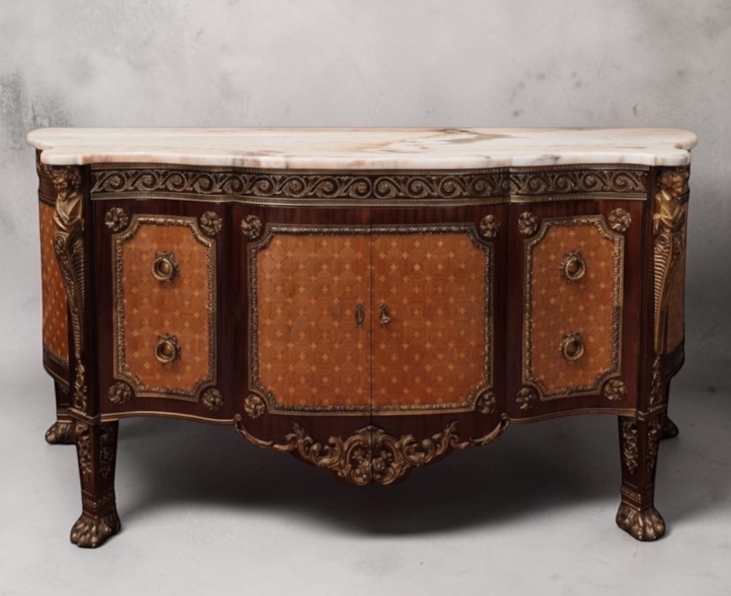 Chest Of Drawers With An Ornate Design