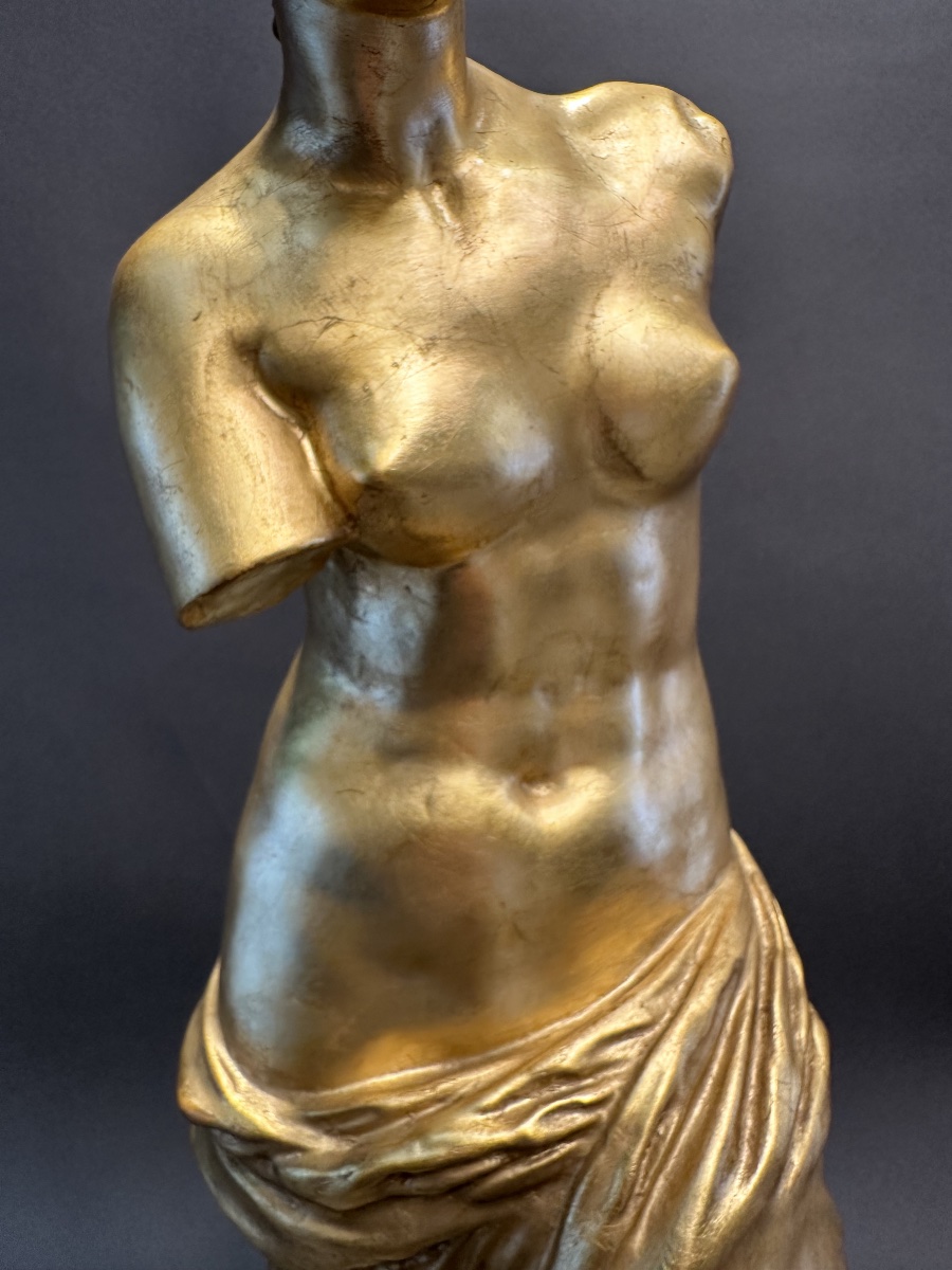 Gilded Venus Statue   – Height: 64 Cm-photo-3