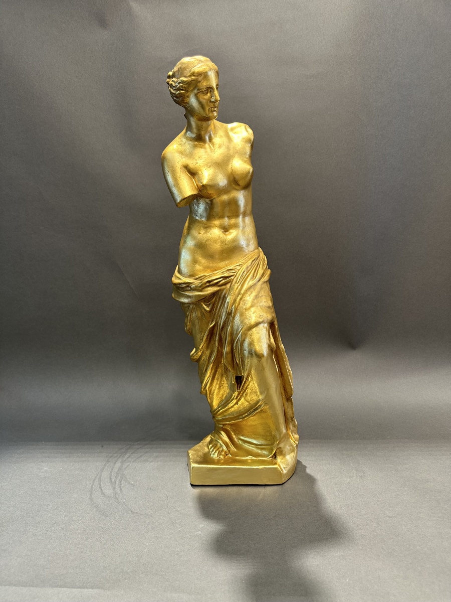 Gilded Venus Statue   – Height: 64 Cm-photo-4
