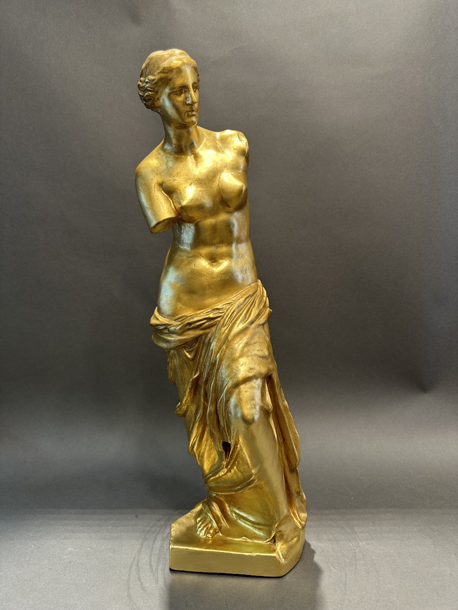 Gilded Venus Statue   – Height: 64 Cm-photo-2
