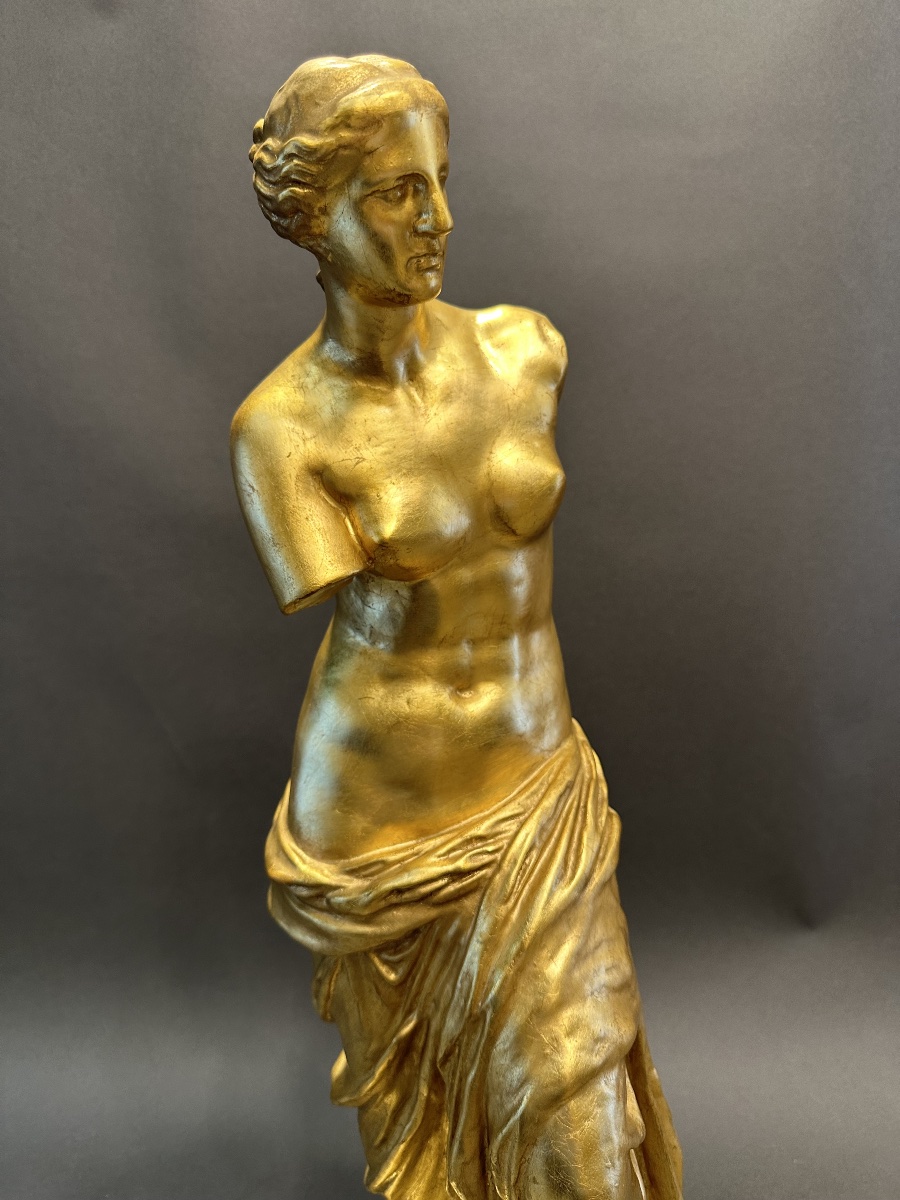 Gilded Venus Statue   – Height: 64 Cm-photo-4